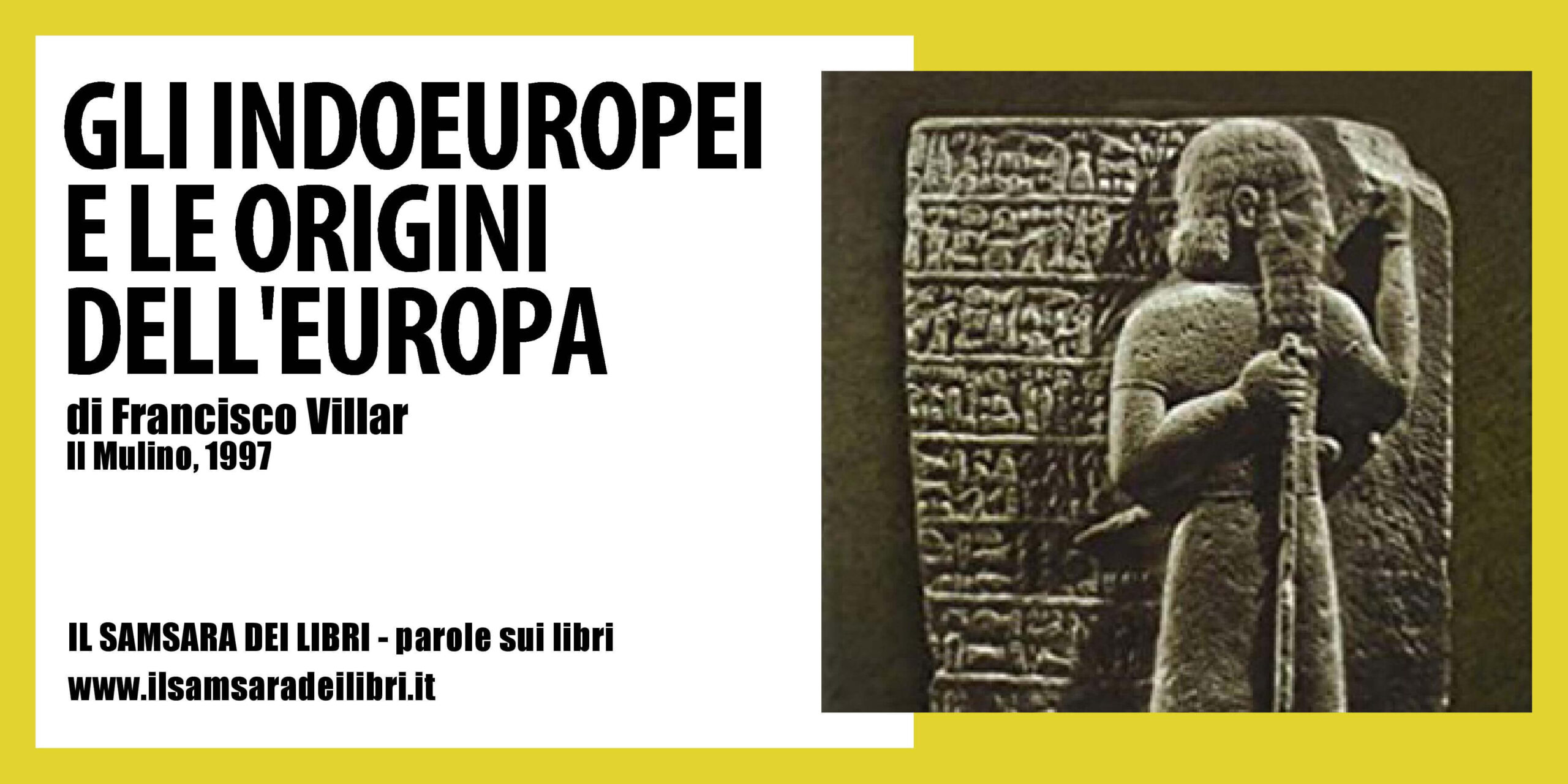 La copertina dedicata al libro Su Gli Indoeuropei e le origini dell'Europa