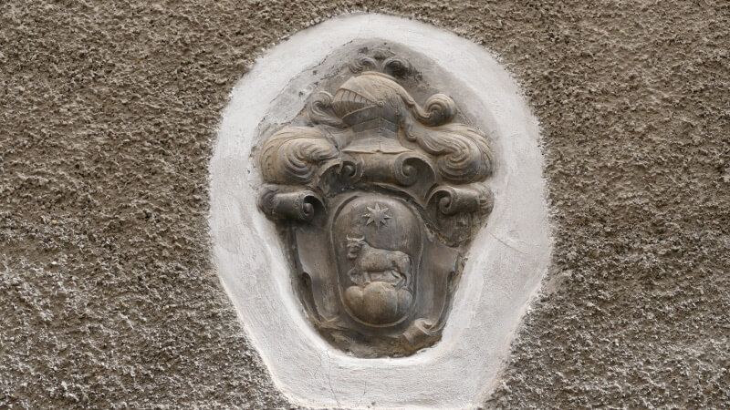 Lucinasco, stemma della famiglia Abbo, scuola di Cènova, sec. XVI